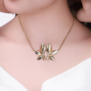 Dây liền mặt nữ chiếc lá Petal Harmony, thiết kế thiên nhiên mạ vàng cao cấp, cá tính, đi tiệc đi chơi - DOJI