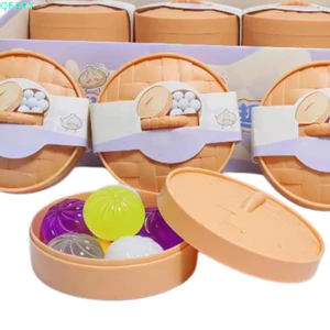 Đồ chơi Bun hấp QEARY, với máy hấp bánh bao Mini Pinch dễ thương Squishy, Đồ chơi cảm giác Fidget pha lê dành cho học sinh