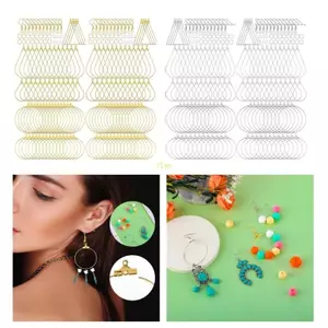 Flgo 200 Chiếc Móc Bông Tai Dây Tai Phát Hiện Hợp Kim Trang Sức Đính Hạt Khung
