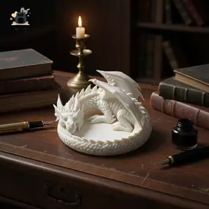 Khay đựng đồ trang sức hình rồng in 3D chống trầy xước để bàn cho các vật dụng nhỏ Vòng chìa khóa Vanity Trang trí văn phòng tại nhà Mới