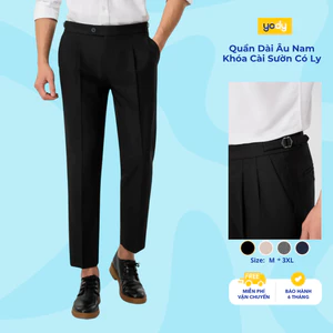 Quần Dài Âu Nam Khóa Cài Sườn Có Ly YODY chất liệu co giãn nhẹ, giữ phom tốt TRA - MOTR25S009