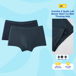 Combo 2 Quần Lót Boxer Nam YODY Form Cơ Bản Thoáng Mát TRA MCUN25A029