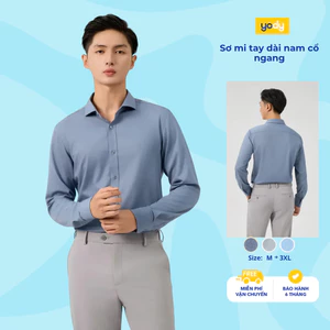 Áo sơ mi nam YODY dài tay, vải mềm mại, co giãn, kháng khuẩn tự nhiên dáng slim fit TRA - SMM7025