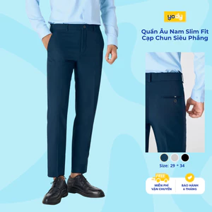 Quần Âu Nam Yody Dáng Slim Fit, Cạp Chun Siêu Phẳng, Công nghệ vải nano bền thoáng TRA - MOTR25A134