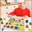 POWER Bảng chữ cái Nga Chữ cái Đồ chơi Montessori giáo dục bằng gỗ dành cho trẻ mới biết đi Hoạt động học tập tại nhà sớm.
