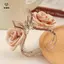 Satin Camellia Hoa Vuốt Tóc Kẹp Đuôi Ngựa Barrettes Kẹp Tóc Hoa Lãng Mạn Cho Nữ Bé Gái Phụ Kiện Tóc [Mina]