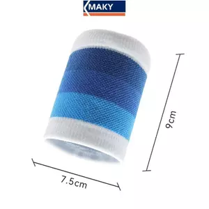MAKY 1 Chiếc Khăn Thể Thao Dây Đeo Tay Tennis Mồ Hôi Dây Bảo Vệ Cổ Tay Cho Bóng Rổ Bóng Chuyền Padel Thể Dục Sweatbands Quấn Cổ Tay Vòng Viền VN