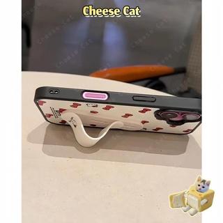 Ốp điện thoại hình nơ đỏ Kitty giá đỡ chiếc nhẫn cho iPhone 14 13 11 12 15 16 17 Pro Max Xs Max XR 7 8 Plus