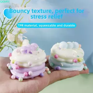 QEARY Mô Phỏng Bánh Squishy Đồ Chơi, Đồ Chơi Bóp Soufflé Siêu Mềm Sáng Tạo, Nhào Di Động Thoải Mái Tay Thư Giãn Thực Tế Món Tráng Miệng Pinch Đồ Chơi Bàn Văn Phòng