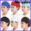 Mũ phục vụ ăn uống MERIGGIARE, Mũ đầu bếp chống bụi vệ sinh chống khói dầu, mặc công sở Flat Top Mũ làm việc nhà bếp bằng vải Cotton có thể điều chỉnh Nhà máy thực phẩm