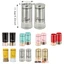 DONOVANQQ 2 Chai Tiêu Muối, Bộ Chai Thủy Tinh Muối Tiêu Bên Ngoài Inox Chống Rò Rỉ, Gia Đình Chống Ẩm Chống Trơn Trượt Đáy Chai Gia Vị Nhà Bếp BBQ