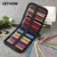 Túi đựng bút vải canvas GETVOW, 36/48/72 lỗ, gấp gọn, sức chứa lớn, màu đen, tặng kèm hộp đựng