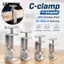 GETVOW 1 Kẹp C, Kẹp vuông hình chữ T mở 20-100mm, Chất lượng cao Thép không gỉ 304 chắc chắn có thể điều chỉnh Giá đỡ cố định Kẹp phần cứng