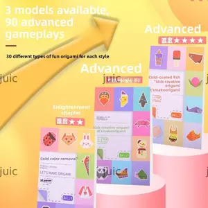 JUIC DIY Giấy Động Vật Bộ, Trang Trí Bàn Làm Việc Sáng Tạo Động Vật Dễ Thương Origami Papercraft Bộ Dụng Cụ, Handmade Người Yêu Động Vật Origami Giấy Mèo