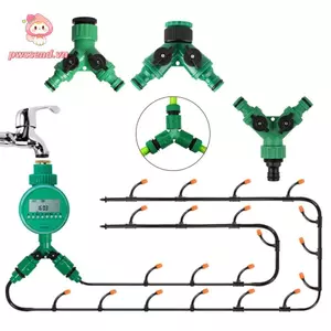 Van chia vòi vườn PWSEND, Bộ chuyển đổi đầu nối vòi 2 chiều hình chữ Y, Chất lượng cao có bật / phổ biến 1 / 2 "3 / 4" Van chia tưới vườn Vòi vườn ngoài trời
