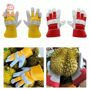 Găng tay làm vườn PWSEND, Găng tay hàn an toàn bằng da bò, Găng tay hàn chống gai chịu nhiệt chịu nhiệt hạng nặng cho vật tư thợ hàn