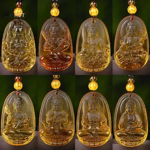 JULYHOT Avalokitesvara Manjushri Mặt Dây Chuyền Nelace Dành Cho Nam Nữ Tôn Giáo Hoàng Đạo Luy Guardian Deity Nelace Massivedeals