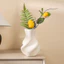 Sáng Tạo Xoắn Bình Gốm Mờ Trắng Không Kính Nghệ Thuật Sắp Xếp Hoa Trang Trí Nhà Cửa Trang Trí Cho Phòng Khách Nội Thất Mềm Mại