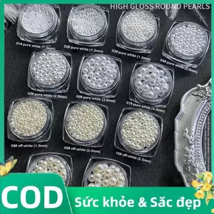 Trong Kho 1 Hộp Ngọc Trai Mini Vòng Trang Trí Móng Tay Phụ Kiện, 60-100 cái/gói Cá Tuyết