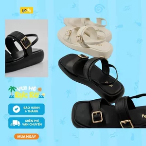 Giày dép sandal nữ quai ngang YODY thích hợp đi học đi chơi WCSE25S004