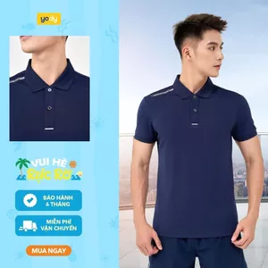 Áo polo nam thể thao YODY in logo ngực thoáng mát, thấm hút mồ hôi SAM6107