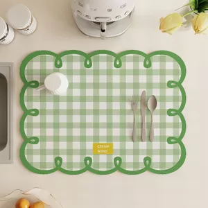 Yan Xiao Fresh Bếp Thoát Nước Thảm Hộ Gia Đình Chống Bỏng Cách Nhiệt Bàn Thảm Thanh Mặt Bàn Thấm Hút Nước Nhanh Khô