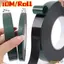 CHEESELY 10M / Cuộn Băng keo hai mặt, Băng xốp PE tự dính màu xanh lá cây màu đen, Dải xốp đa chức năng rộng 10 / 20mm Băng dán cố định