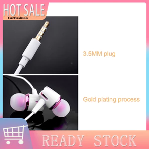 < CarFashion > Tai nghe nhét tai âm thanh nổi khử tiếng ồn đa năng có dây có Mic