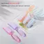 Bàn chải làm sạch móng tay Tay cầm dài trong suốt Loại bỏ bụi Bàn chải móng tay đa chức năng Dụng cụ làm móng tay năm màu
