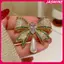 JASMINE Tính Khí Kim Cương Giả Nơ Thổ Cẩm Dành Cho Nữ Cô Gái Thời Trang Tinh Tế Corsage Thanh Lịch Phù Hợp Với Chân Quần Áo Phụ Kiện Quà Tặng JASMINE
