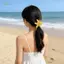 PNPIA- Hoa Vuốt Tóc Kẹp Nữ 1 Không Trượt Mùa Hè Đi Biển Nhìn Cá Mập Cua Hàm Kẹp Tóc Cho Thi Tóc