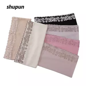 SHUPUN Nữ Hijab, Khăn voan thêu thanh lịch, Khăn choàng cổ thêu thoáng khí đa năng Khăn choàng đầu mỏng Mũ nón nữ