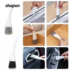 Bàn chải bàn phím SHUPUN, Bàn chải làm sạch rãnh cửa sổ đa năng 2 trong 1, Tay cầm dài chất lượng cao với chổi quét bụi Dụng cụ làm sạch gia dụng