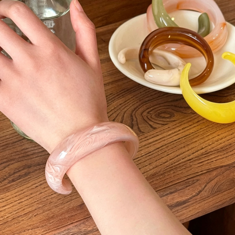 Vòng tay Acrylic Dopamine đầy màu sắc Thời trang mùa hè Phụ kiện cao cấp ngọt ngào dành cho nữ