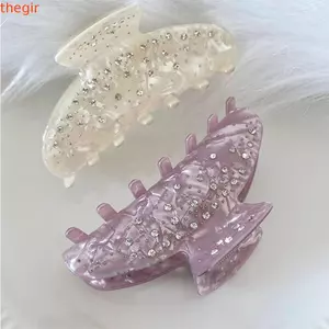 THEGIRL8B Acetic Acid Cá Mập Kẹp Tóc Kim Cương Giả Vuốt Tóc, Mũ Sáng Tạo Kẹp Tóc Hình Học Nữ