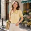 Áo Sơ Mi Tay Ngắn SAIA, Áo Dệt Kim Màu Trơn Slim Fit, Áo Sơ Mi Nữ Tay Áo Cổ Áo Co Giãn Mỏng Cho Nữ