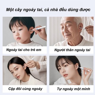 Dụng Cụ Lấy Ráy Tai Không Dây, Kết Nối App Trên Điện Thoại, Hình Ảnh Sắc Nét, Đầu Silicone An Toàn, Pin Trâu Dùng Lâu