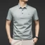 Áo thun ngắn tay mùa hè nam mùa hè Ice Silk POLO Áo sơ mi thoáng khí giữa tuổi cổ điển Ve áo mỏng nửa tay Áo sơ mi POLO KAYZ