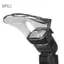 apill Bộ khuếch tán đèn flash Bộ phản xạ máy ảnh SLR đa năng Bộ bảng đèn ánh sáng hàng đầu cho (Bạc trắng vàng)
