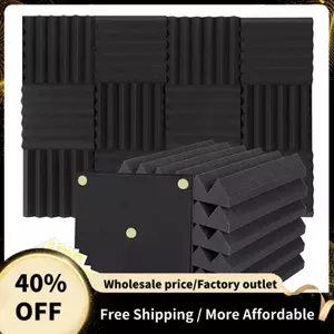 Tấm xốp âm thanh Wedge 2 X 12 X 12 Inch, Bọt cách âm khử tiếng ồn để mã hóa gia đình