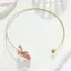 HFSHY Ngọt Ngào Nhiều Màu Sắc Hoa Dây Có Thể Điều Chỉnh Hình Học Mở Chokers Phong Cách Hàn Quốc Cổ Kim Loại Nelace Kỳ Nghỉ VN