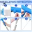 Bộ con lăn sơn trần không nhỏ giọt với cực mở rộng 6FT, con lăn 10 Inch có tấm chắn và đầu có thể điều chỉnh