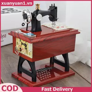 XUAN Máy May Hộp Nhạc Retro May Clowork Nhà Thủ Công Trang Trí Quà Tặng VN