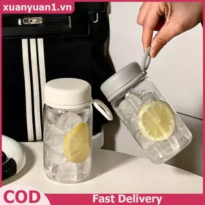 XUAN 450ml Bình Nước Nhựa Chống Rò Rỉ Cốc Nước Di Động Học Sinh Chai Đơn Giản Cà Phê Trà Có Trà Máy Pha Đồ Uống Mùa Hè VN
