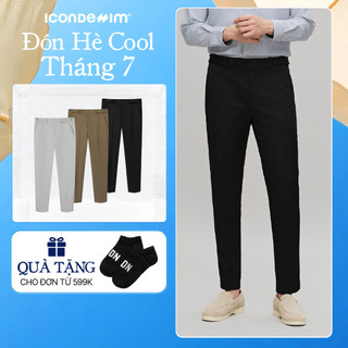 Quần Tây Nam ICONDENIM Ống Ôm Button Sidetab Form Slim QTID0068
