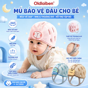 Oldlaiben Mũ Bảo Vệ đầu Cho Bé 6-36 Tháng Oldlaiben Siêu Nhẹ Thoáng Khí Bảo Vệ 360° Hỗ Trợ Tập Bò