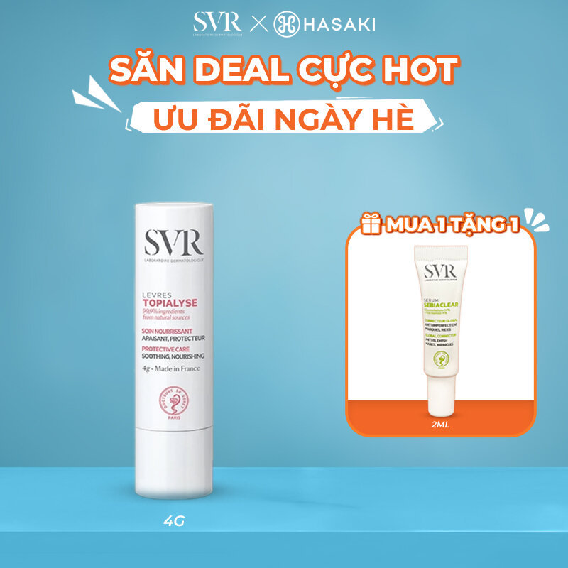 Sáp Dưỡng Môi SVR Topialyse Levres Giúp Nuôi Dưỡng Và Dưỡng Ẩm Môi Bị Khô, Nứt Nẻ Và Tổn Thương 4g