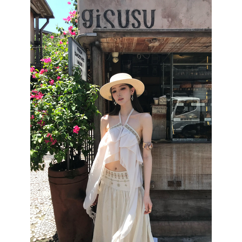 Set áo bèo cá tính + chân váy Bohemian
