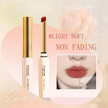 NOVO 5979 Mềm Sương Mù Khóa Màu Chống Dính Cốc Son Môi Nhung Mềm Cảm Thấy Matte Son Môi Bền Đẹp, Không Dễ Phai Màu Ẩn Son Môi Họa Tiết Nhung Mịn,