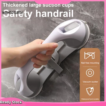 Ước nguyện| Thanh Grab treo tường Tay vịn phòng tắm hút mạnh 1 hoặc 2 chiếc Cốc hút hạng nặng Phòng tắm An toàn Thanh giằng Tay vịn chống trượt cho người cao tuổi Ghế tắm cho phòng tắm